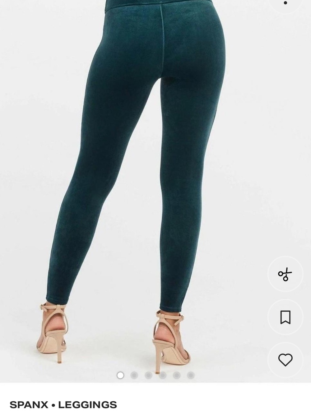 SPANX  Luxe Lift Velvety Emerald Green Leggings | Size Small |